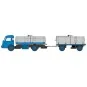 CB-100-Ree Modeles CB 100 Camion Panhard Movic, Citerne à Vin + Remorque (Bleu et Gris)