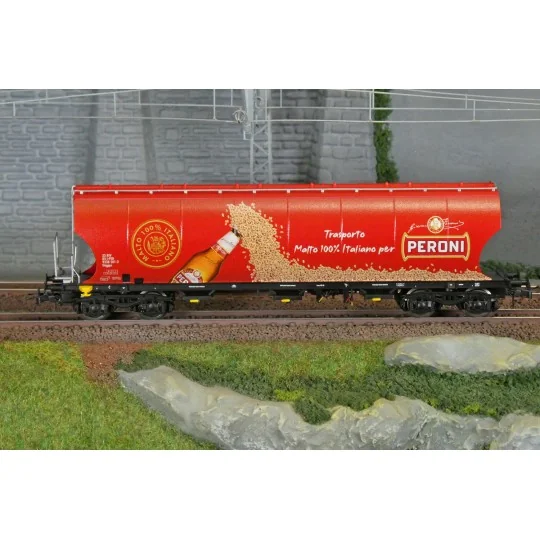 HR6679-Rivarossi HR6679 Wagon trémie à bogies, rouge, Trasporto Malto 100% Italiano per PERONI