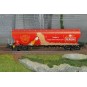 HR6679-Rivarossi HR6679 Hopper wagon with bogies, red, Trasporto Malto 100% Italiano per PERONI