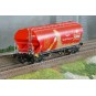 HR6679-Rivarossi HR6679 Hopper wagon with bogies, red, Trasporto Malto 100% Italiano per PERONI