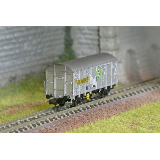 HN6678-Arnold HN6678 Wagon couvert à essieux, Type G4, parois Permaplex, SNCF, JOUEF Trains, N - 1/160