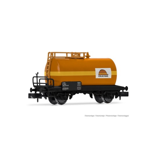 HN6679-Arnold HN6679 Set of 2 tank and covered wagons with axles, Type G4, COLAS Rail, N - 1/160