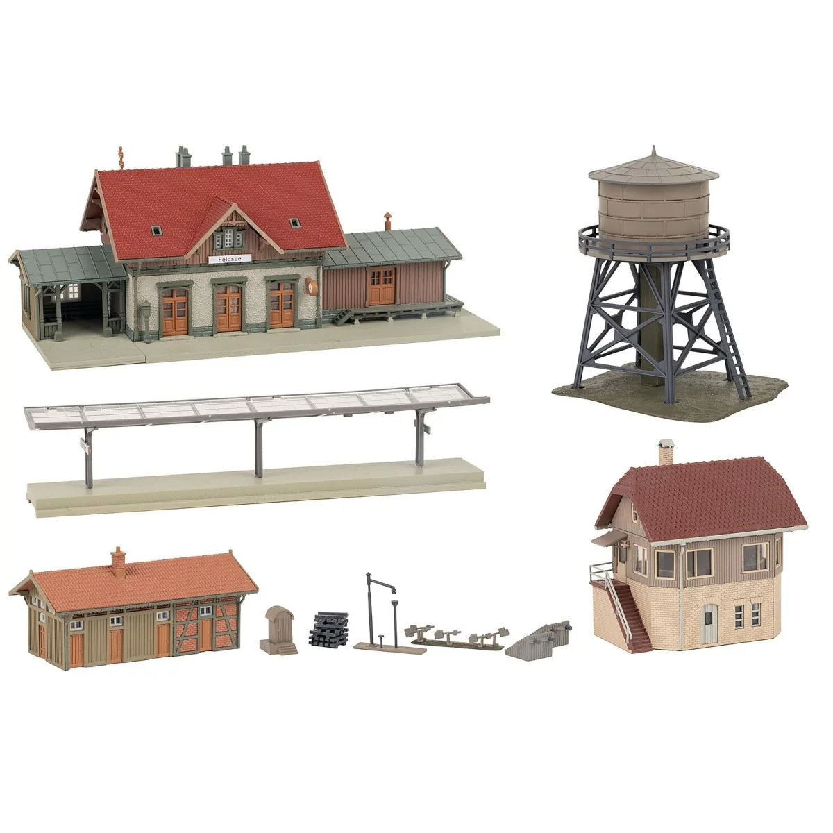 Faller 239011 Model Kit, Promotional Set Feldsee Station, N - 1/160