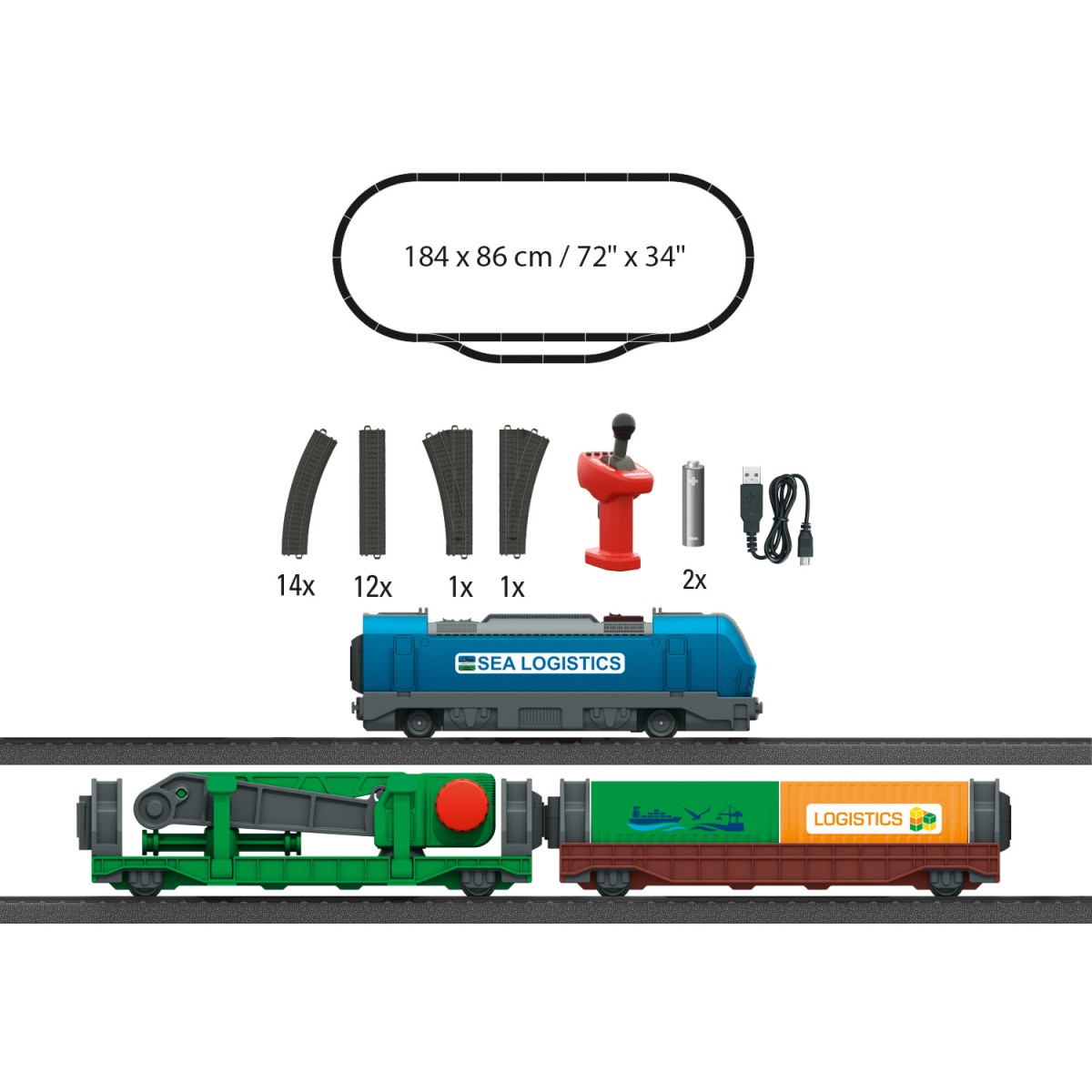 Marklin 29349 "Container Logistics" Starter Set - My World - Markli...