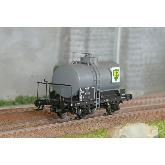 LSM_30453-Ls Models 30453 Wagon citerne OCEM, passerelle, gris, BP, SNCF