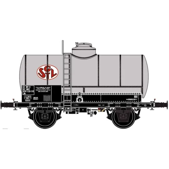LSM_30454-Ls Models 30454 Wagon citerne OCEM, sans passerelle, gris, SGTL, SNCF
