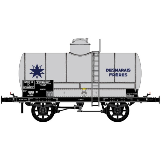 LSM_30455-Ls Models 30455 Wagon citerne OCEM, sans passerelle, gris, DESMARAIS FRERES, SNCF
