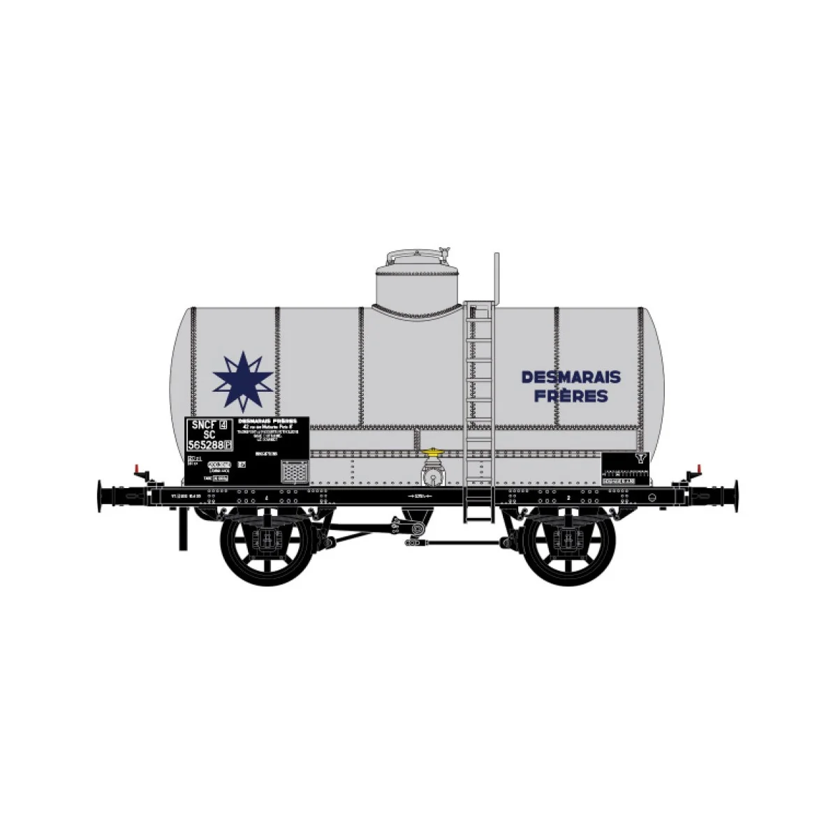 Ls Models 30455 OCEM tank wagon, without gangway, grey, DESMARAIS F... Ls Models 30455 OCEM tank wagon, without gangway, grey, DESMARAIS F...