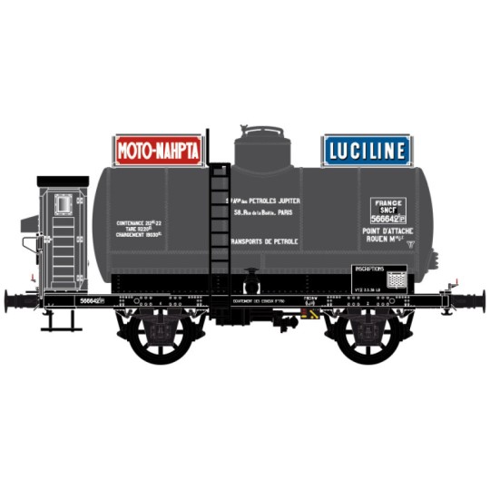 LSM_30456-LS Models 30456 OCEM tank wagon, guardhouse, grey, MOTO-NAHPTA LUCILINE, SNCF