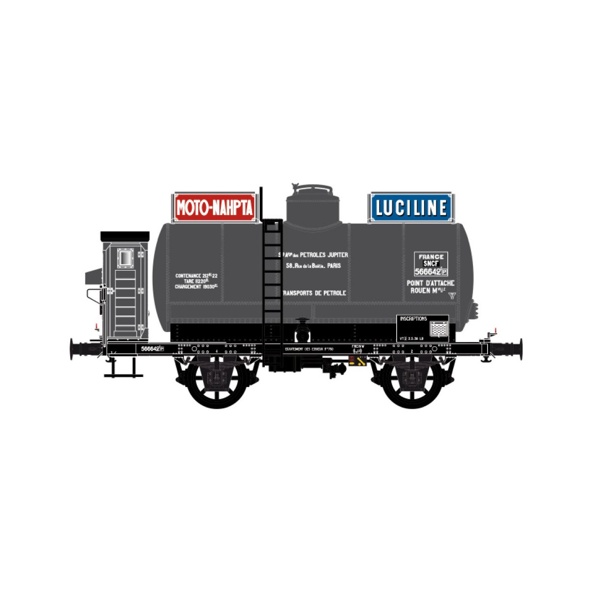 LS Models 30456 OCEM tank wagon, guardhouse, grey, MOTO-NAHPTA LUCI...