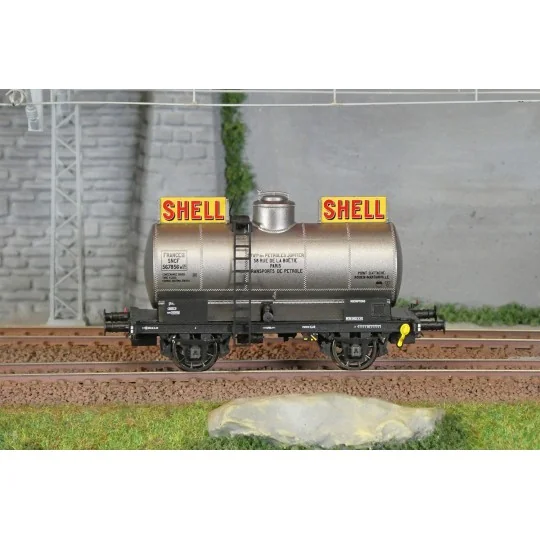 LS Models 30457 OCEM tank wagon, without walkway, grey, SHELL, SNCF LSM_30457-LS Models 30457 OCEM tank wagon, without walkway, grey, SHELL, SNCF