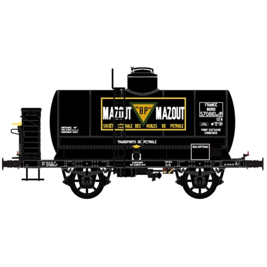 LSM_30458-Ls Models 30458 Wagon citerne OCEM, guérite, noir, MAZOUT BP, SNCF