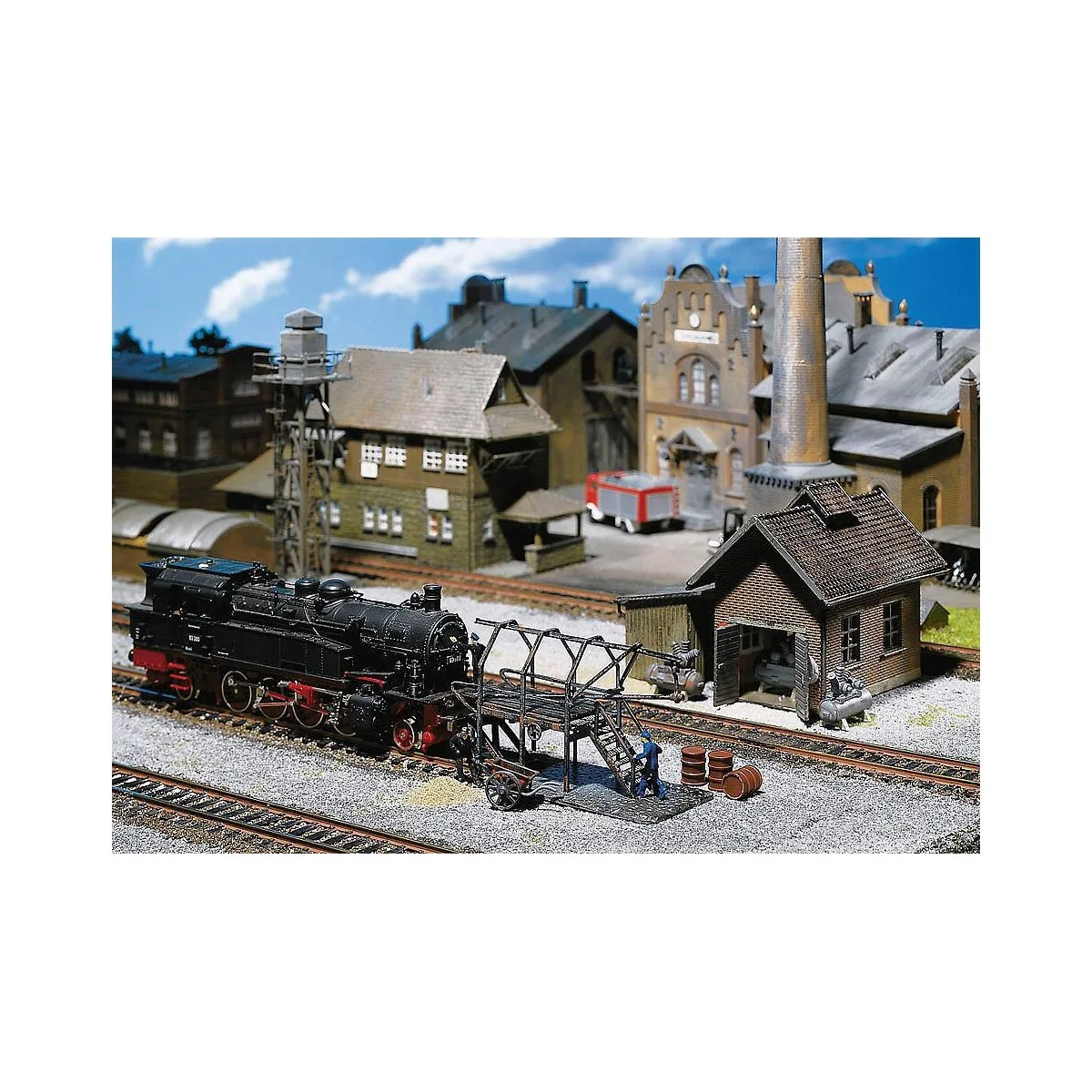 Faller 120139 Model Kit, Compressor House, Pipes, Poker Holder - Fa...