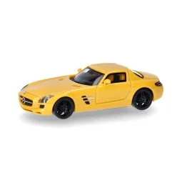 Herpa 430784-003 Mercedes-Benz SLS AMG Car, Yellow - Herpa_430784-003