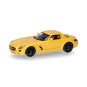 Herpa_430784-003-Herpa 430784-003 Voiture Mercedes-Benz SLS AMG, jaune