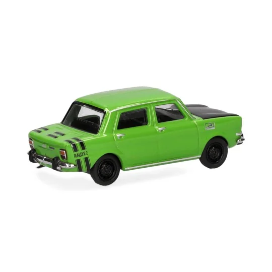 Herpa_024358-005-Herpa 024358-005 Voiture Simca Rallye II, vert / jantes noires