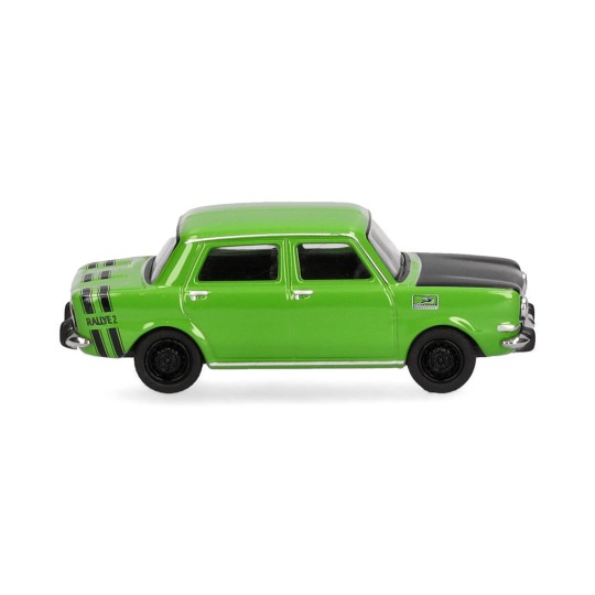 Herpa_024358-005-Herpa 024358-005 Voiture Simca Rallye II, vert / jantes noires