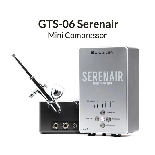 42939-Serenair Ambition Series GTS-06 Gaahleri Airbrush Kit with Mini Air Compressor