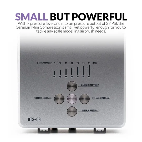 Kit Aérographe avec mini compresseur d'air Serenair Ambition Series GTS-06 Gaahleri Gaahleri 42939 - 3 42939-Kit Aérographe avec mini compresseur d'air Serenair Ambition Series GTS-06 Gaahleri - 42939