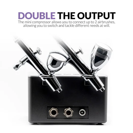 42939-Serenair Ambition Series GTS-06 Gaahleri Airbrush Kit with Mini Air Compressor - 42939