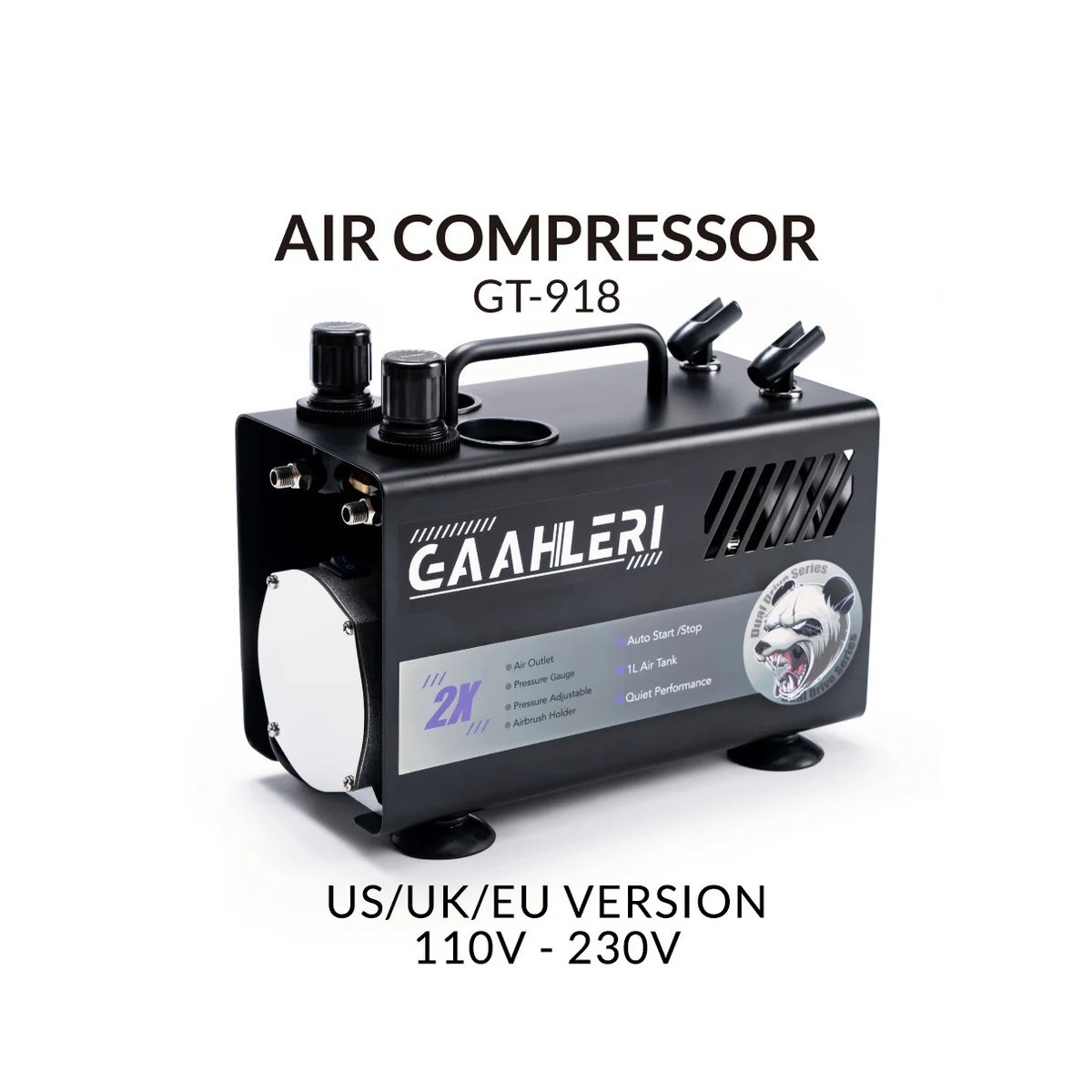 Dual Drive GT-918 Series Airbrush Air Compressor Gaahleri - 42878