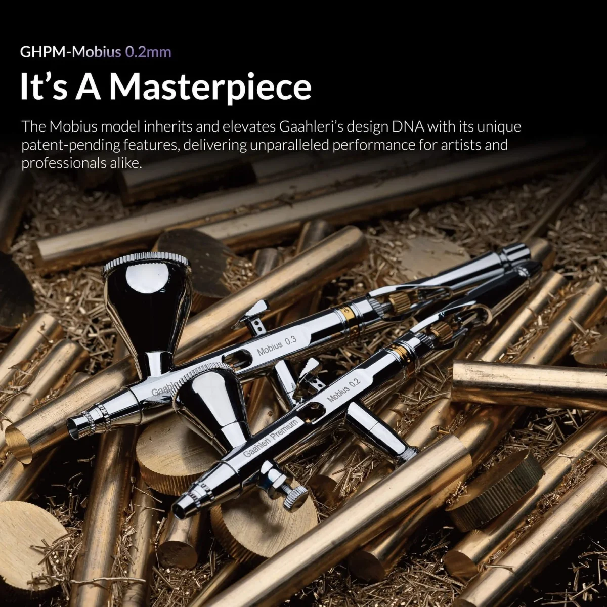 Aérographe GHPM-Mobius 0.2 mm Premium Séries Gaahleri Gaahleri 40850 - 2