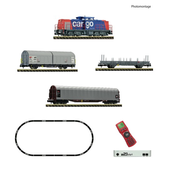 FLE_931903-Fleischmann 931903 Coffret de départ digital Z21, locomotive diesel série 232, wagons marchandises, CFF Cargo, N - 1/160
