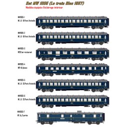 Models Word 1005 Set of 7 Le Train Bleu 1957 carriages, CIWL, illum...