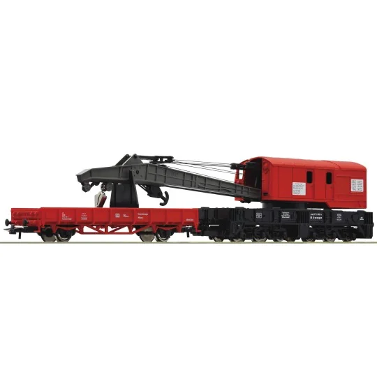 Roco_56240-Roco 56240 Wagon grue avec wagon protecteur, DB AG