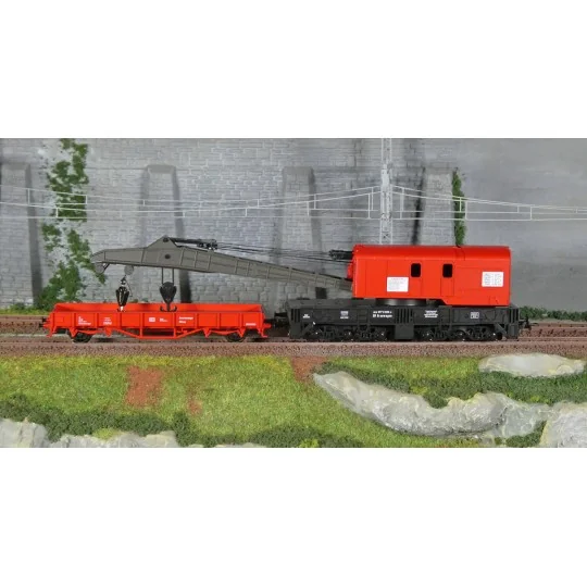 Roco_56240-Roco 56240 Wagon grue avec wagon protecteur, DB AG