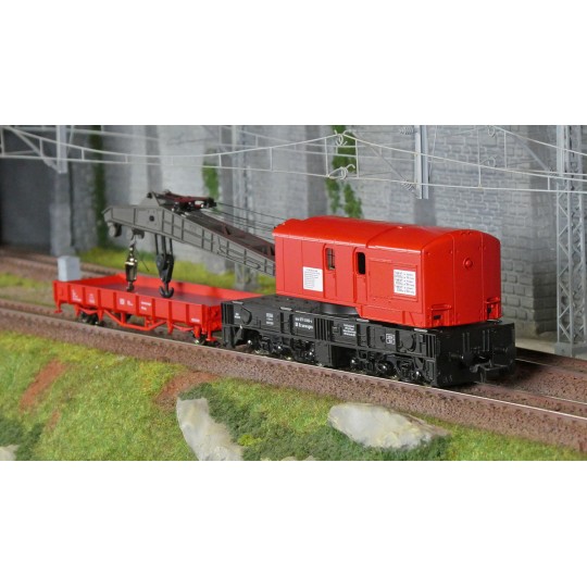 Roco_56240-Roco 56240 Crane wagon with protective wagon, DB AG