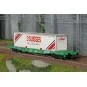 Jouef HJ6277 Wagon porte-conteneurs à bogies S70, SNCF, chargé caisse mobile "3 SUISSES" Jouef HJ6277 - 3 HJ6277-Jouef HJ6277 Wagon porte-conteneurs à bogies S70, SNCF, chargé caisse mobile "3 SUISSES"