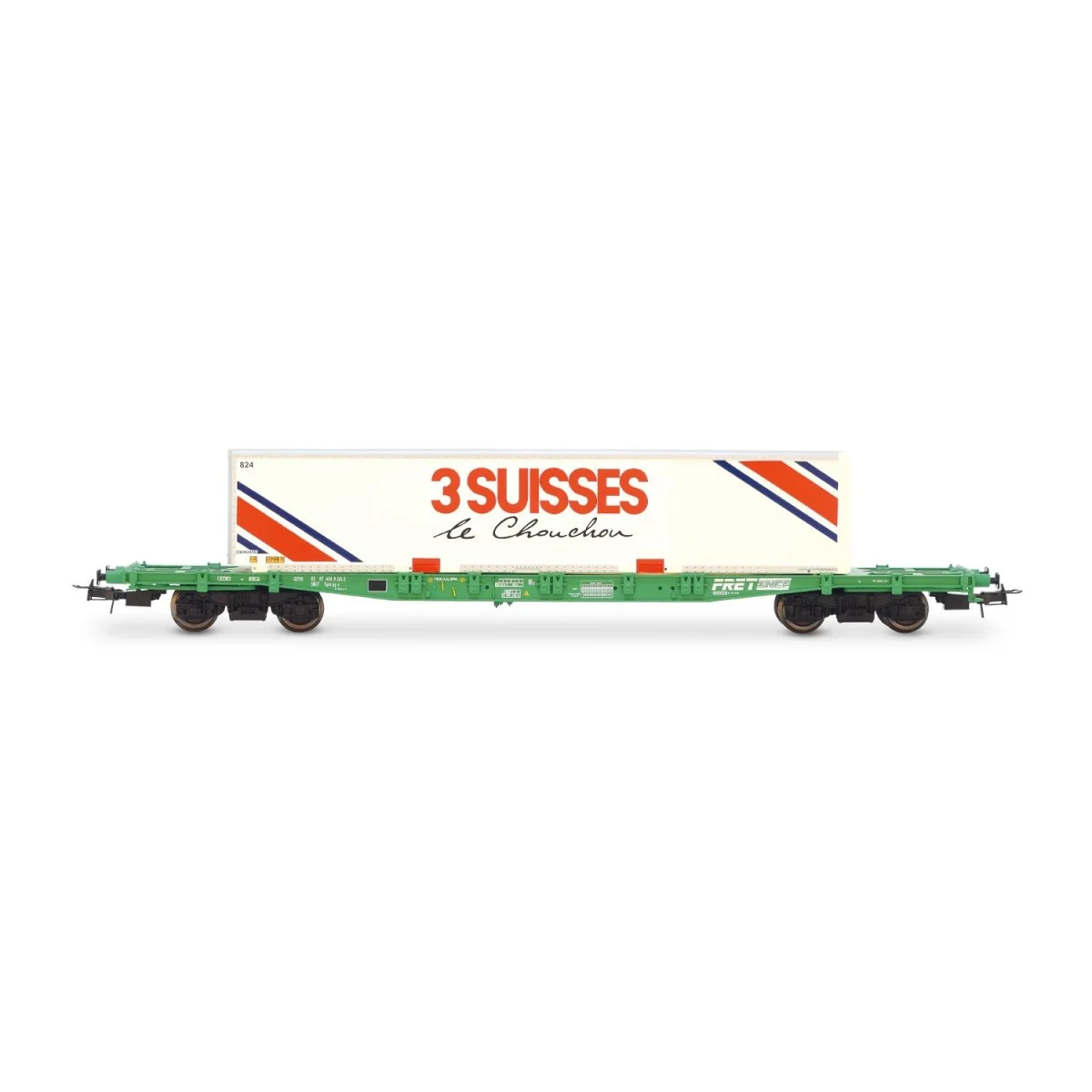 Jouef HJ6277 S70 bogie container wagon, SNCF, loaded with swap body...
