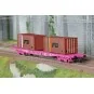 Jouef HJ6278 S70 bogie container wagon, SNCF, loaded with 2 x 20' "... HJ6278-Jouef HJ6278 S70 bogie container wagon, SNCF, loaded with 2 x 20' "FB" containers