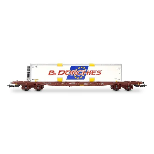 Jouef HJ6279 S70 bogie container wagon, TOUAX, loaded with swap bod... HJ6279-Jouef HJ6279 S70 bogie container wagon, TOUAX, loaded with swap body "B. Dorchies"