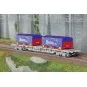 Jouef HJ6303 60' Sgss bogie container wagon, Novatrans, SNCF, loade... HJ6303-Jouef HJ6303 60' Sgss bogie container wagon, Novatrans, SNCF, loaded with 2 x 20' "Spedirail" containers