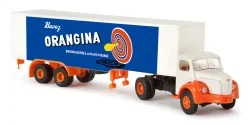 Sai 2553 Berliet TLR 8 steel-bodied semi-trailer truck, Orangina - Sai - ...
