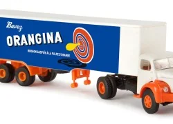 Sai 2553 Berliet TLR 8 steel-bodied semi-trailer truck, Orangina - Sai - ...