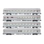 HN4499-Arnold HN4499 Set de 4 voitures voyageurs Mistral 69, TEE, Vru + A8tux2 + AD4tux "Jules Verne", N - 1/160