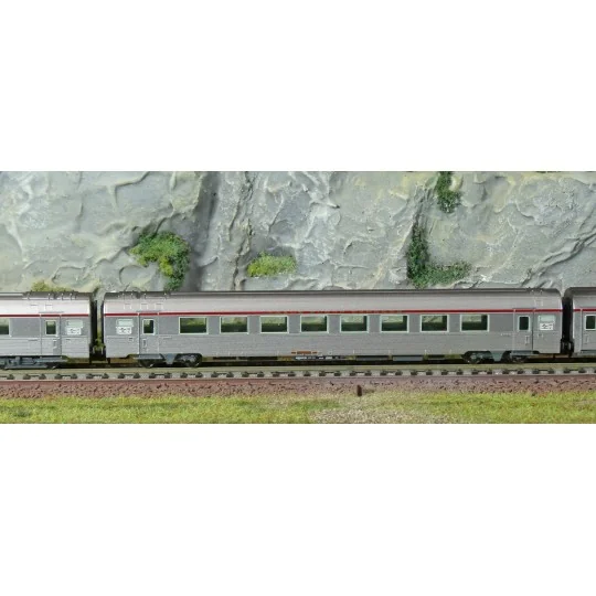 HN4499-Arnold HN4499 Set of 4 Mistral 69 passenger cars, TEE, Vru + A8tux2 + AD4tux "Jules Verne", N - 1/160
