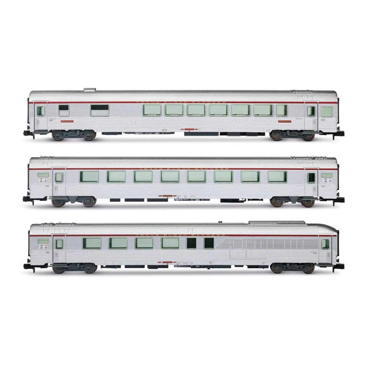 Arnold HN4500 Set of 3 Mistral passenger cars, TEE, Vru/A8tu/AD4tux...