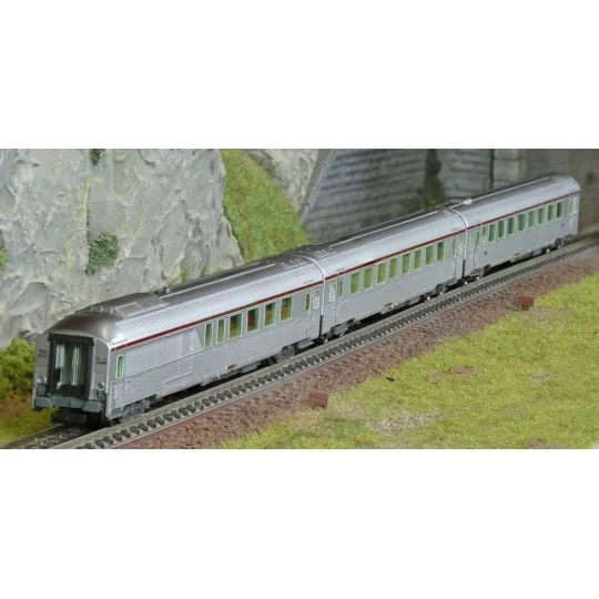 HN4501-Arnold HN4501 Set of 3 Mistral passenger cars, TEE, Arux / A8u / AD4tux, Nice - Paris, N - 1/160
