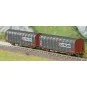Arnold HN6712 Set of 2 covered wagons with axles, type Kijls K70, S... HN6712-Arnold HN6712 Set of 2 covered wagons with axles, type Kijls K70, SNCF, Citroën, N - 1/160