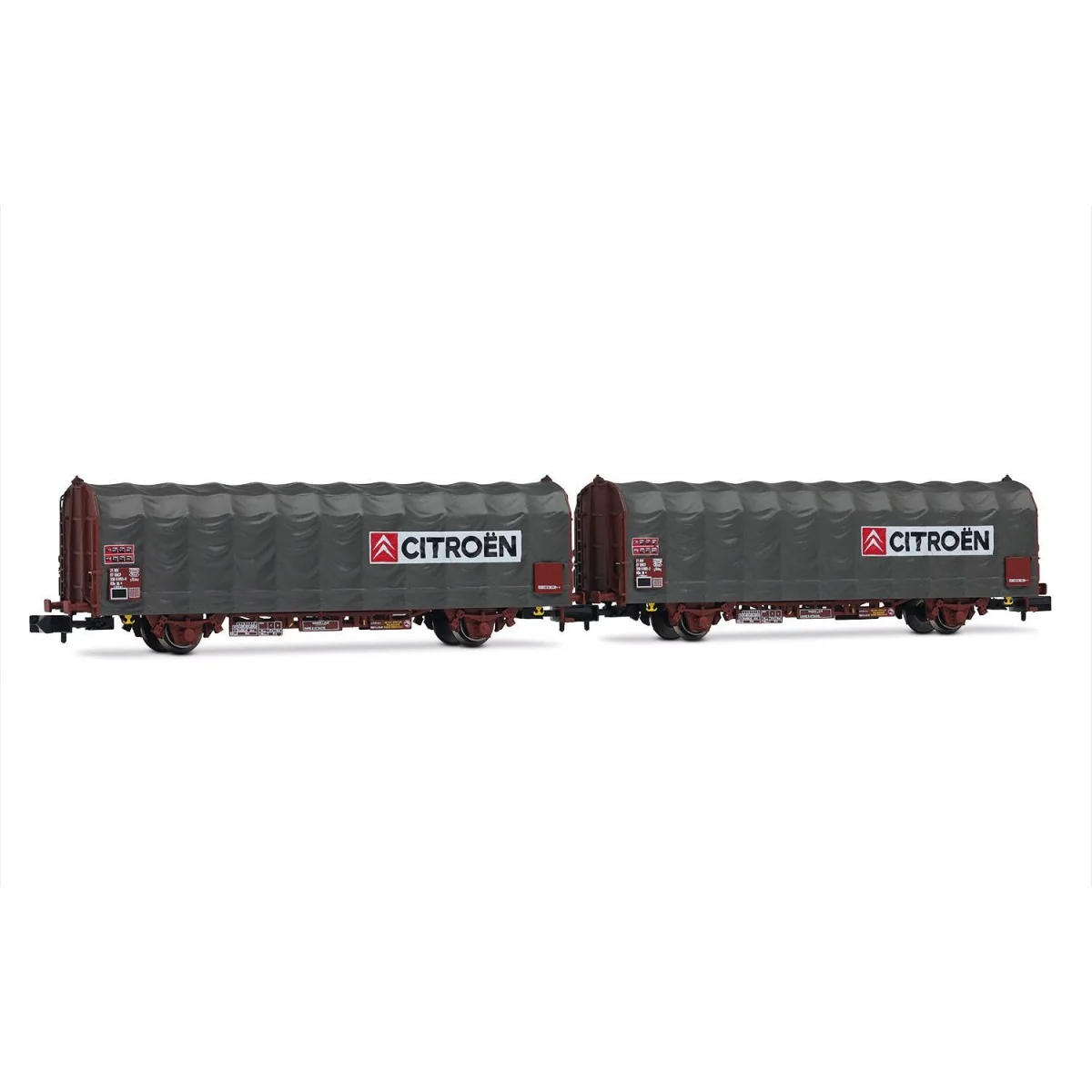 Arnold HN6712 Set of 2 covered wagons with axles, type Kijls K70, S...