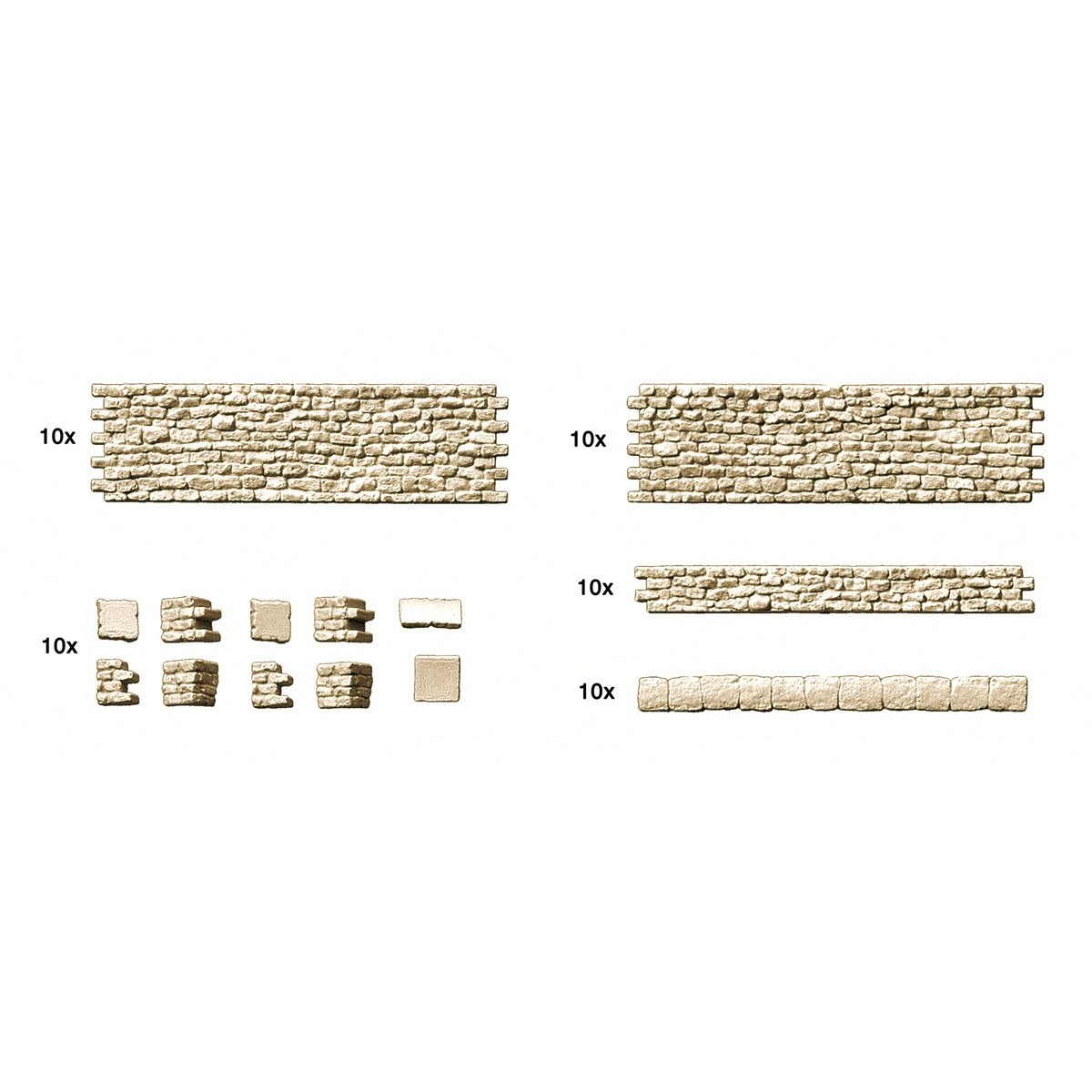 Preiser 18215 Stone walls and low walls - Preiser_18215