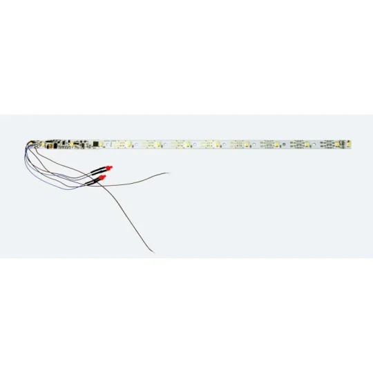 Esu_50718-ESU 50718 Wagon Lighting Board, 13 Warm White LEDs, 264mm, with End-of-Train Lights, with Decoder