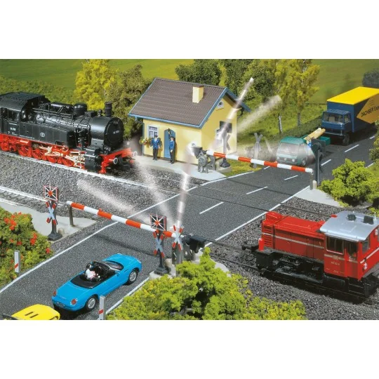 Faller_120171-Faller 120171 Model Kit, Motorized Guarded Level Crossing