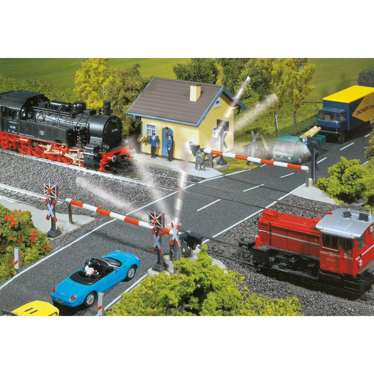 Faller 120171 Model Kit, Motorized Guarded Level Crossing - Faller_...