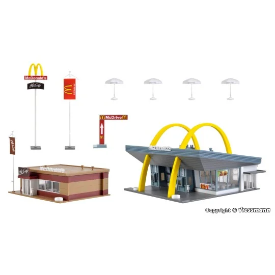 Vollmer 43635 Maquette, Restaurant Mc Donald's avec McCafé Vollmer Vollmer_43635 - 3 Vollmer_43635-Vollmer 43635 Maquette, Restaurant Mc Donald's avec McCafé