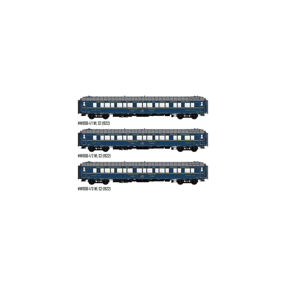 Models Word 1006-1 Set de 3 voitures-lits Bombay Express, CIWL, WL S2, éclairées Models World MW_1006-1 - 6 Models Word 1006-1 Set de 3 voitures-lits Bombay Express, CIWL, WL S2, éclairées Models World MW_1006-1 - 6